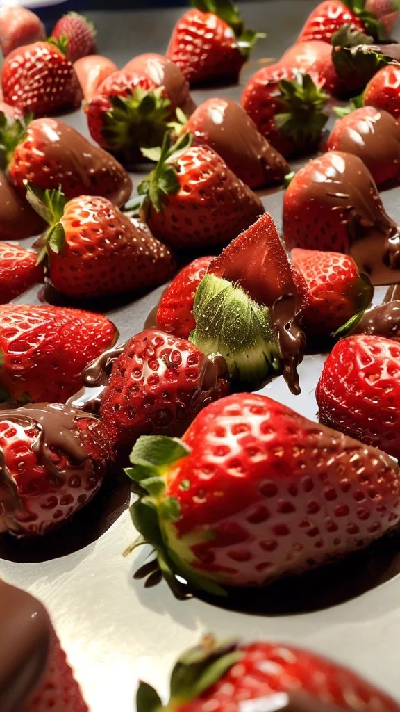 Step-by-step making Chocolate-Covered Strawberries