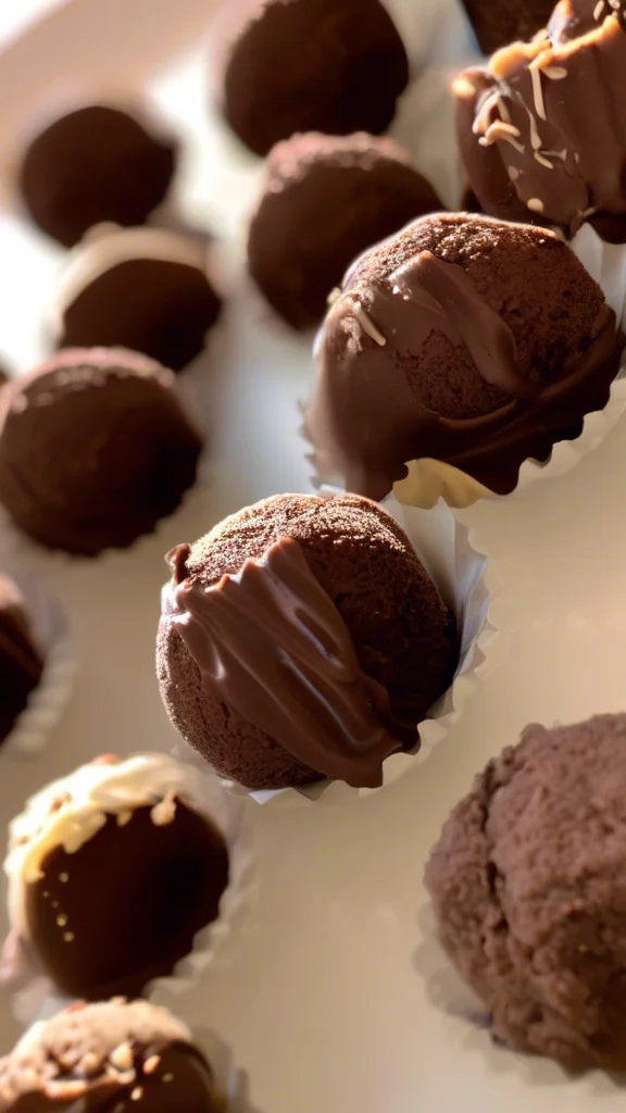 Close-up of delicious Chocolate Truffles