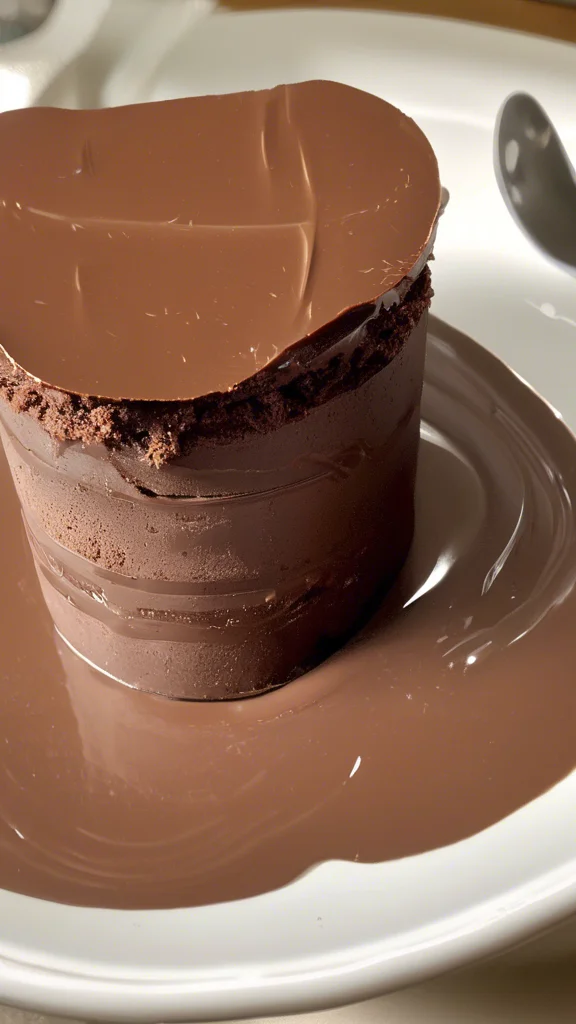 Close-up of delicious Triple Chocolate Mousse