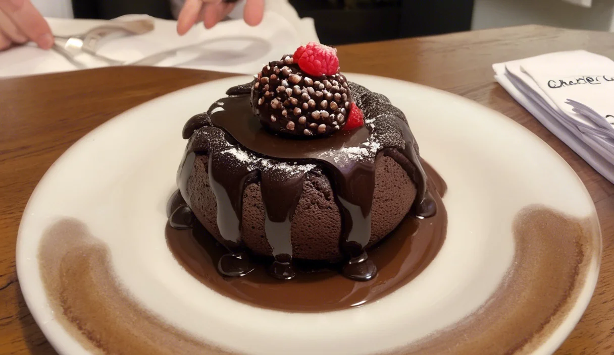 A delicious plate of Chocolate Lava Cake