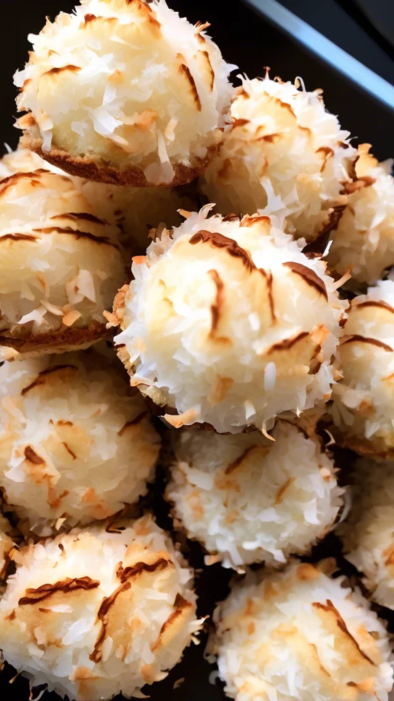 Close-up of delicious Coconut Macaroons