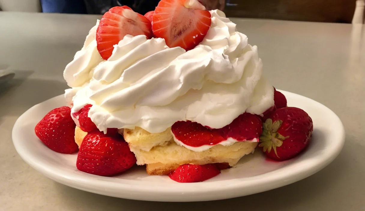 A delicious plate of Strawberry Shortcake