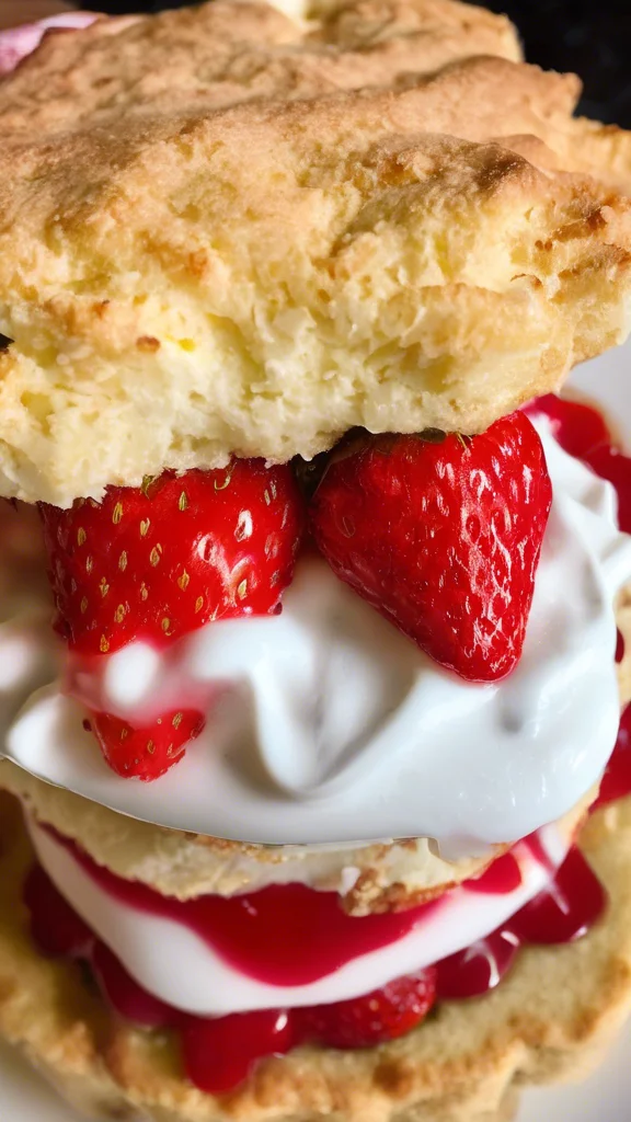 Beautifully plated Strawberry Shortcake