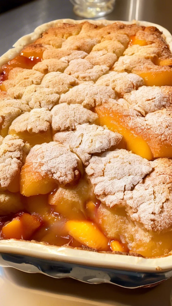 Step-by-step making Peach Cobbler