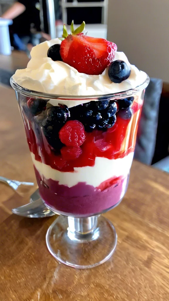 Step-by-step making Berry Parfait