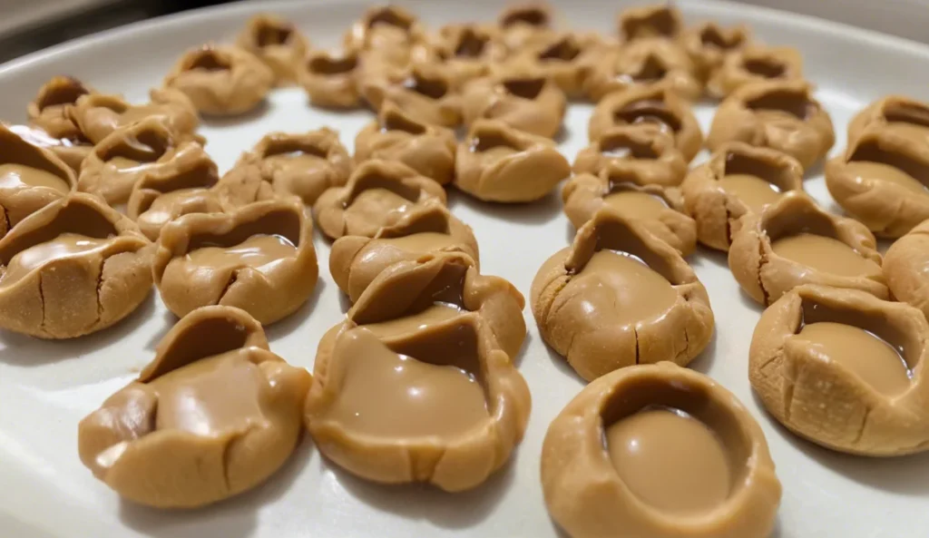A delicious plate of Peanut Butter Blossoms