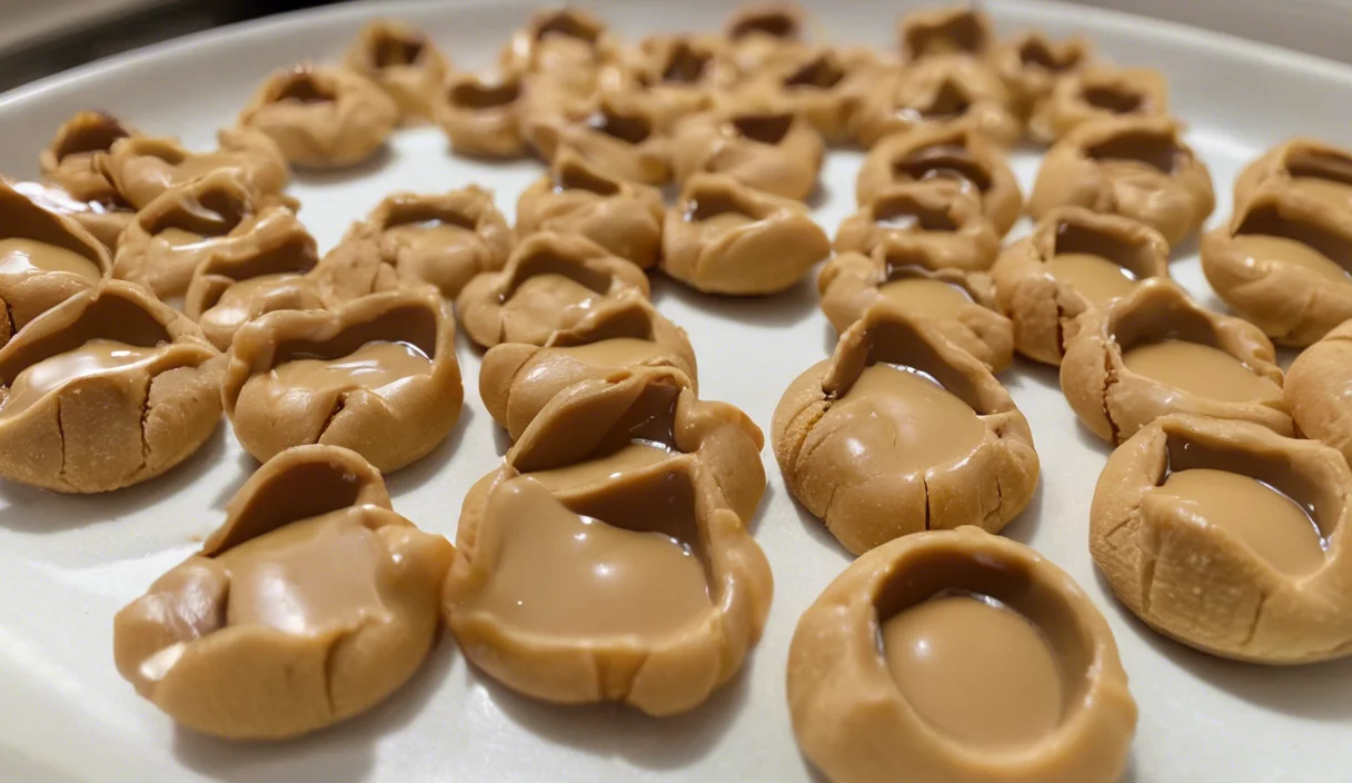 A delicious plate of Peanut Butter Blossoms