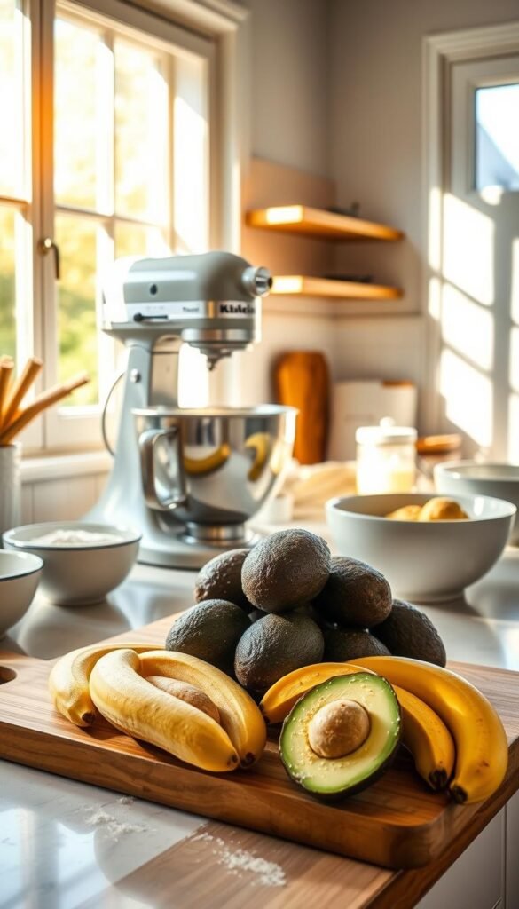 Avocado Banana Bread Baking Process Avocado Banana Bread Baking Process