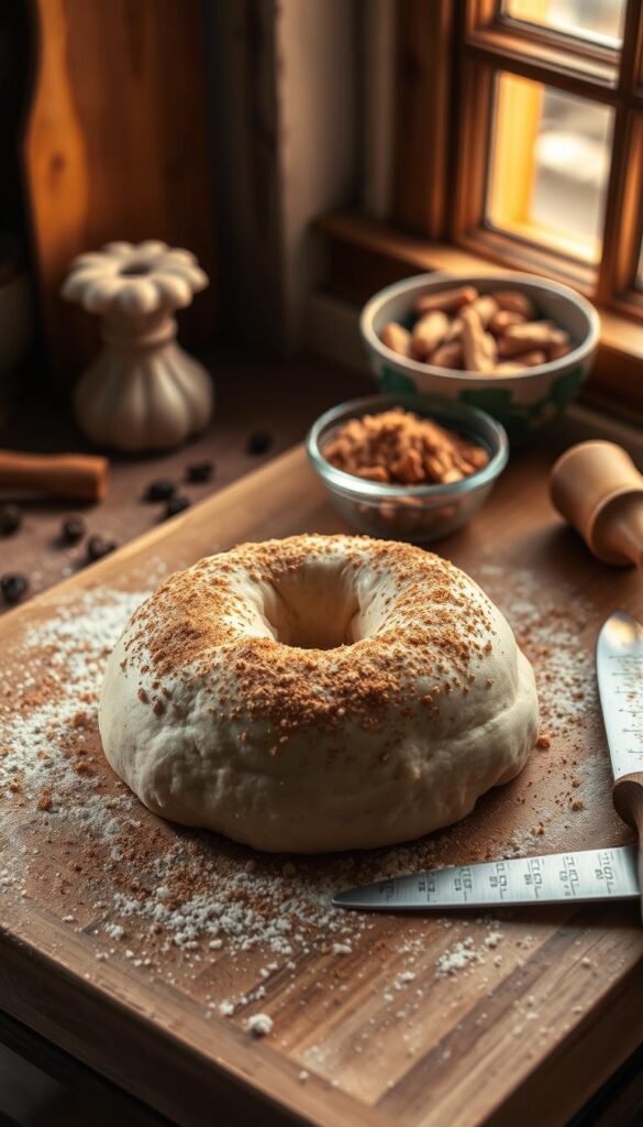 Cinnamon Sugar Bagel Preparation