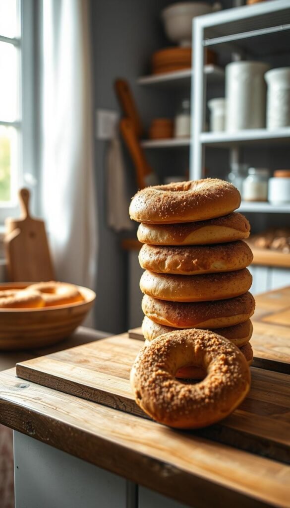 Cinnamon Sugar Bagels Storage