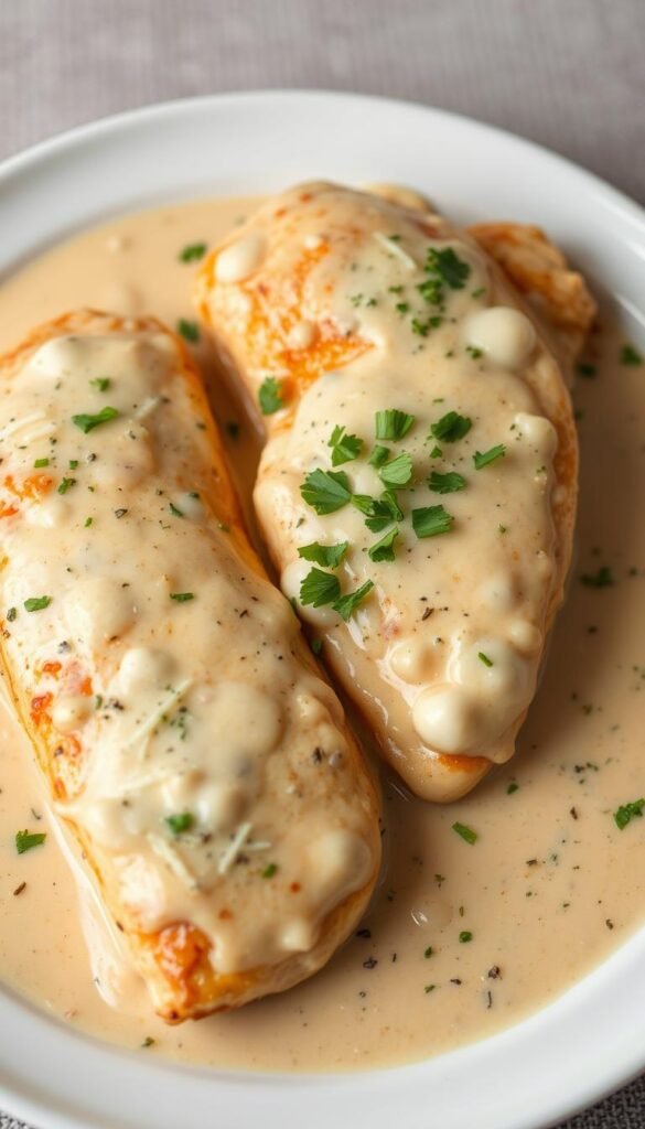 Creamy Asiago Chicken Dish