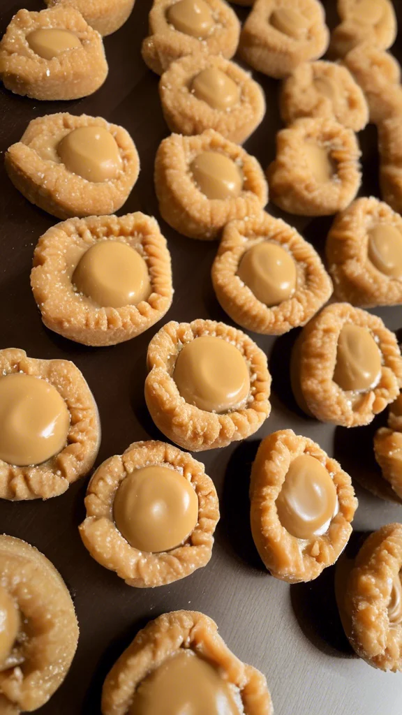 Close-up of delicious Peanut Butter Blossoms