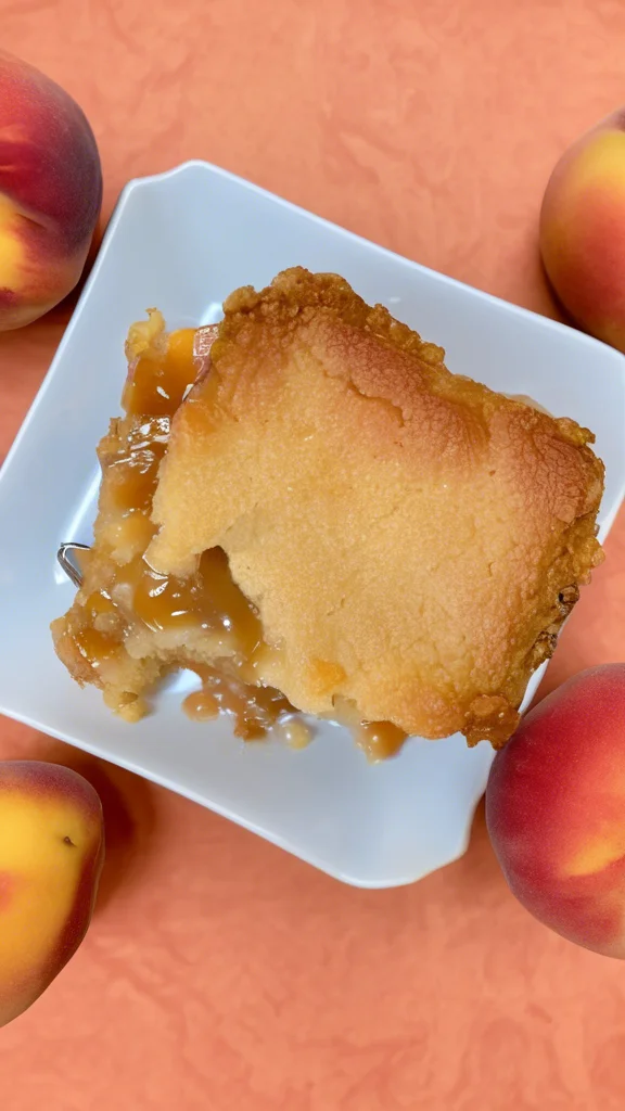Close-up of delicious Peach Cobbler