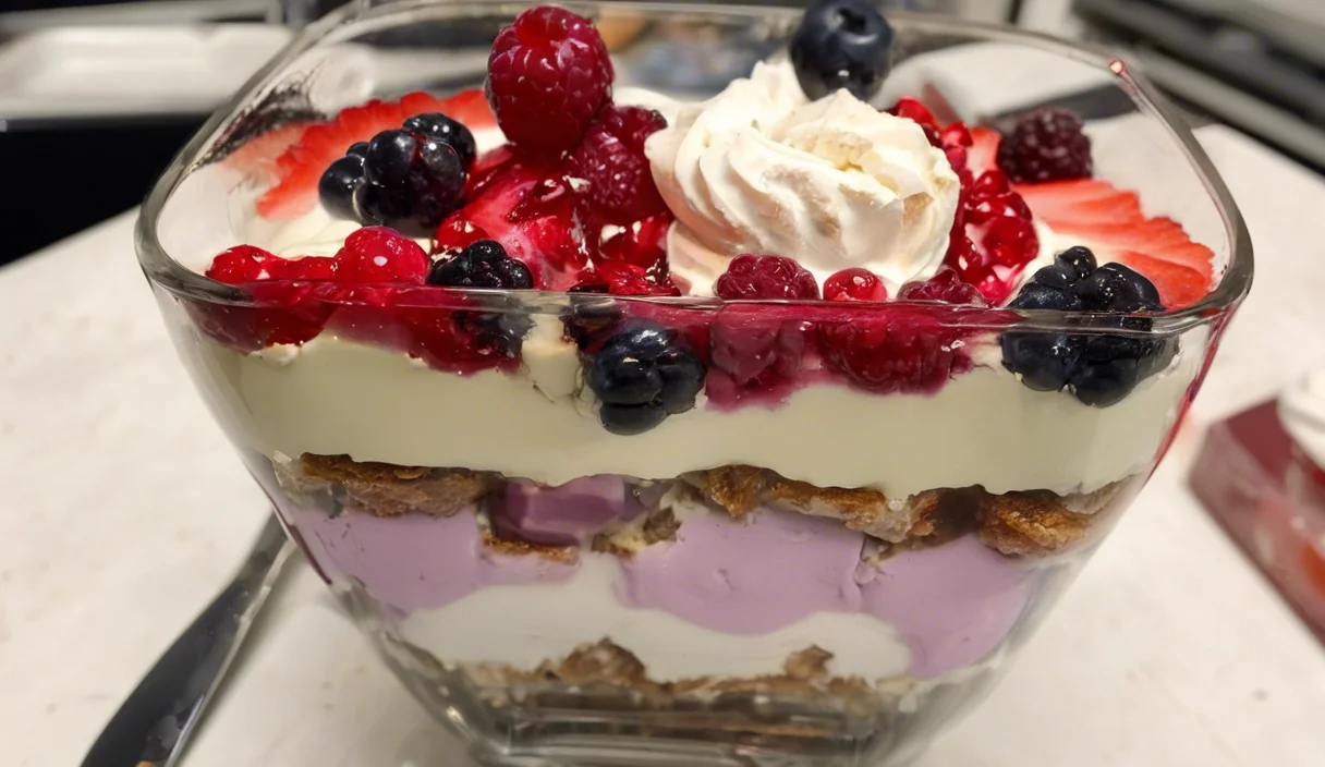 A delicious plate of Berry Parfait