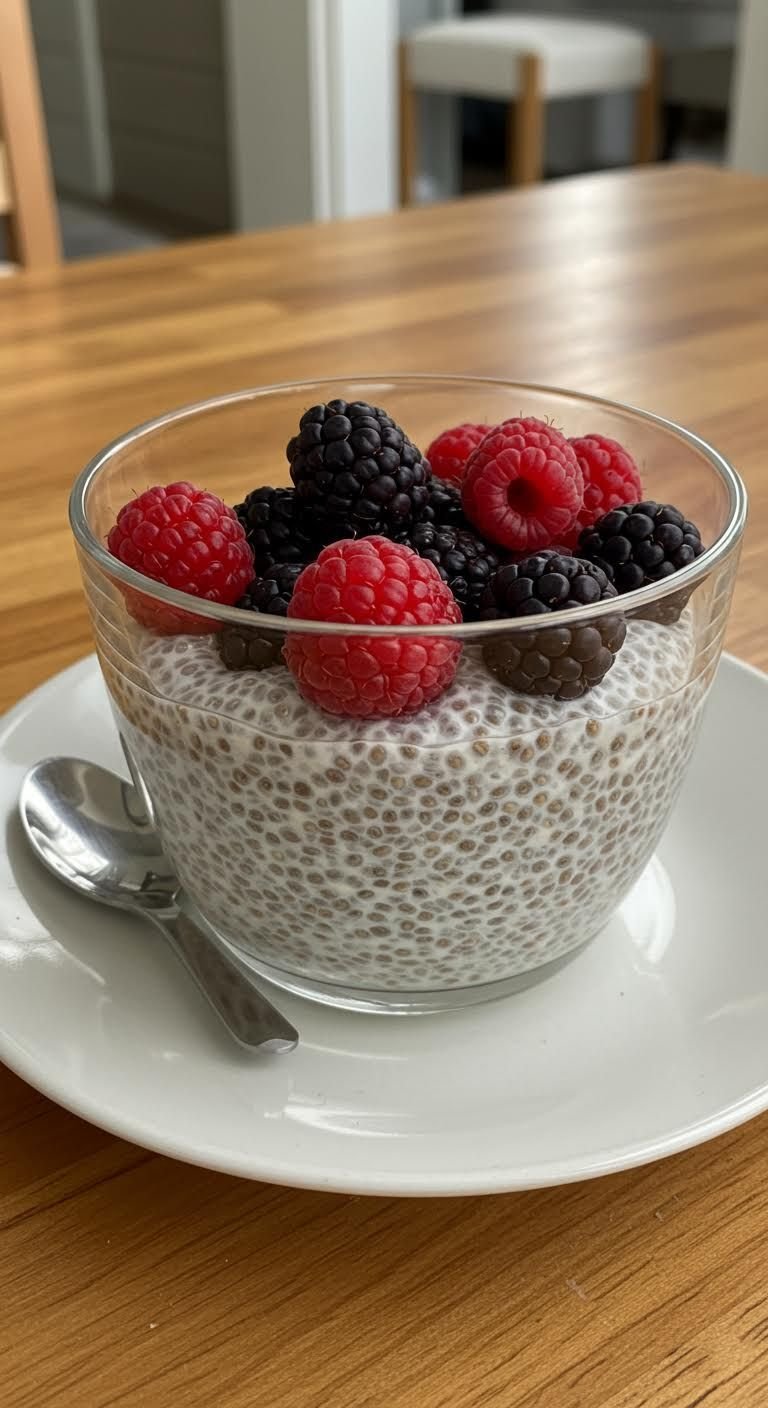Preparation of Delicious Homemade Chia Pudding with Berries Recipe!
