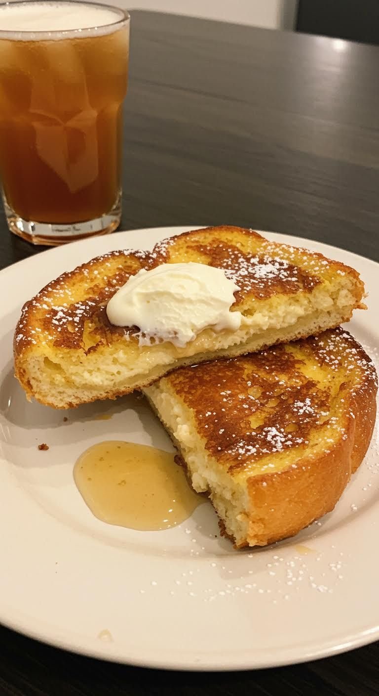 Plate of Stuff Your French Toast with Cheesecake Bliss!