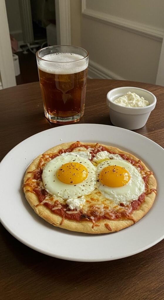 Plate of Wake Up to Delicious: Cozy Breakfast Pizza Perfection