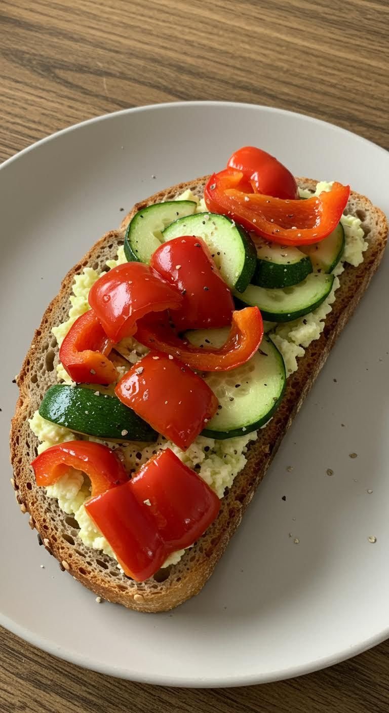 Plate of Fuel Up with Power-Packed Veggies on Toast!