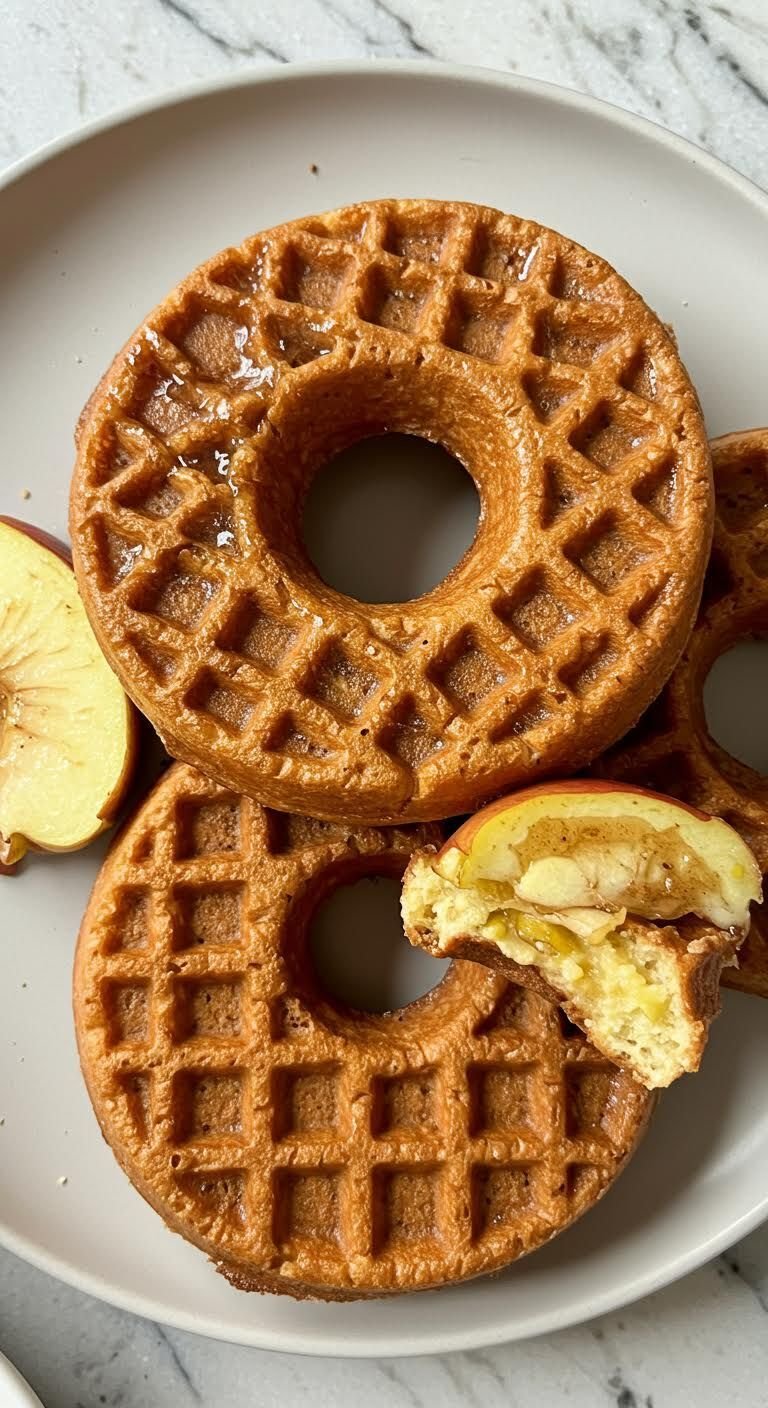 Preparation of Delicious Crispy Apple Fritter Waffle Donuts Recipe!