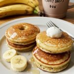 Plate of Fluffy Banana Pancake Donuts: Sweet Weekend Delight!