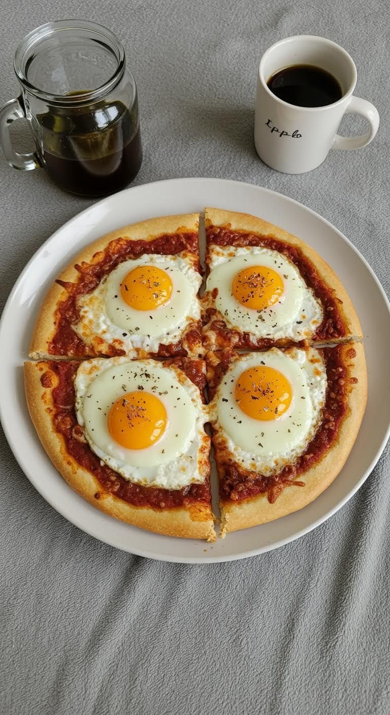 Preparation of Wake Up to Delicious: Cozy Breakfast Pizza Perfection