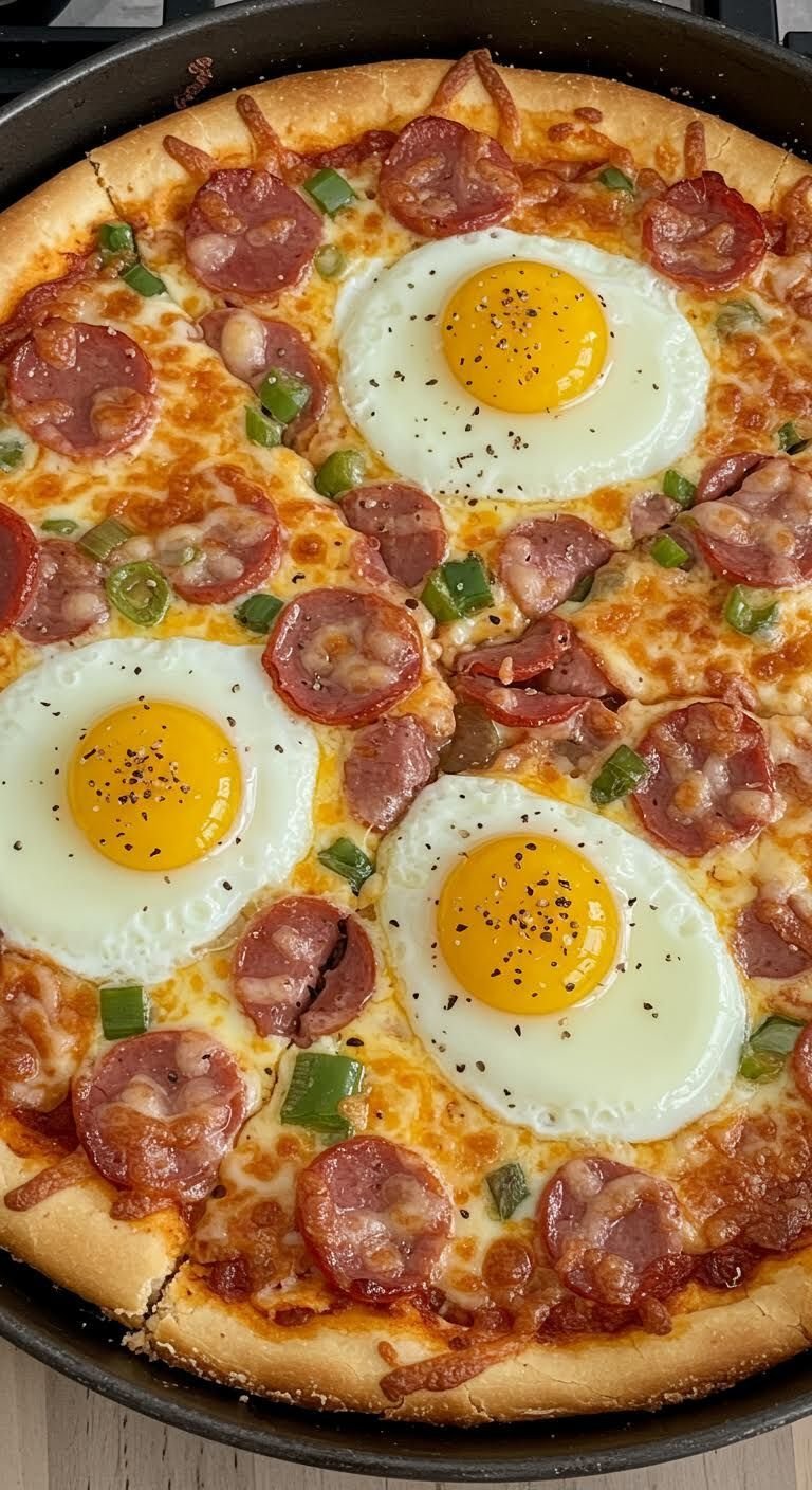 Plate of Rise & Shine Breakfast Pizza Recipe!