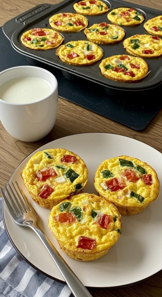 Plate of Sunny Side Up: Savory Frittata Egg Muffins Recipe