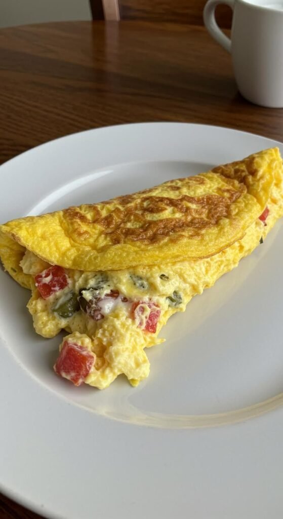 Plate of Fluffy Baked Denver Omelet: A Breakfast Dream Come True!